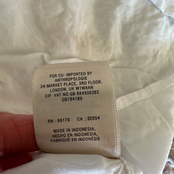 Feather Bone by Anthropologie. Eyelet Cropped Top. Overlap opening in back. - Picture 12 of 15